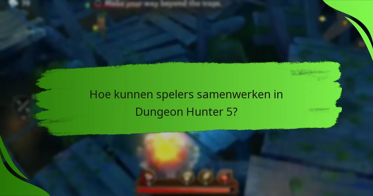 Hoe kunnen spelers samenwerken in Dungeon Hunter 5?